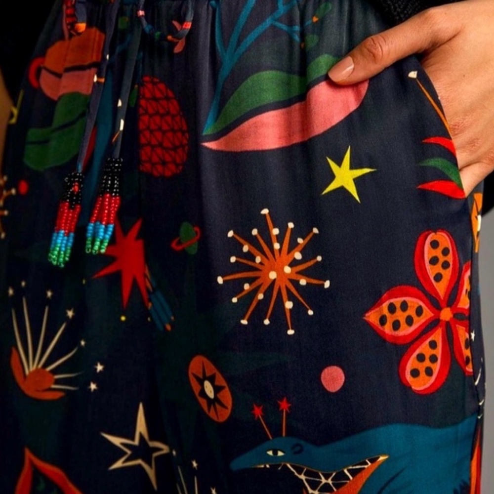 Farm Rio Multicolor Patterned Pants - image 6